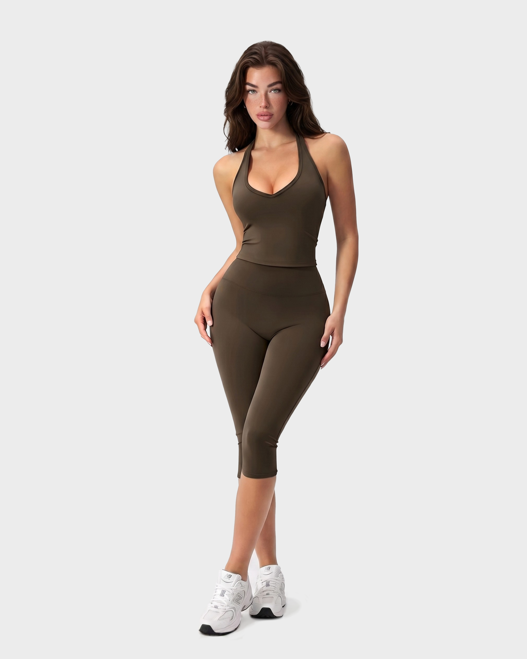 Amelie 3-Piece Capri Set - Cocoa