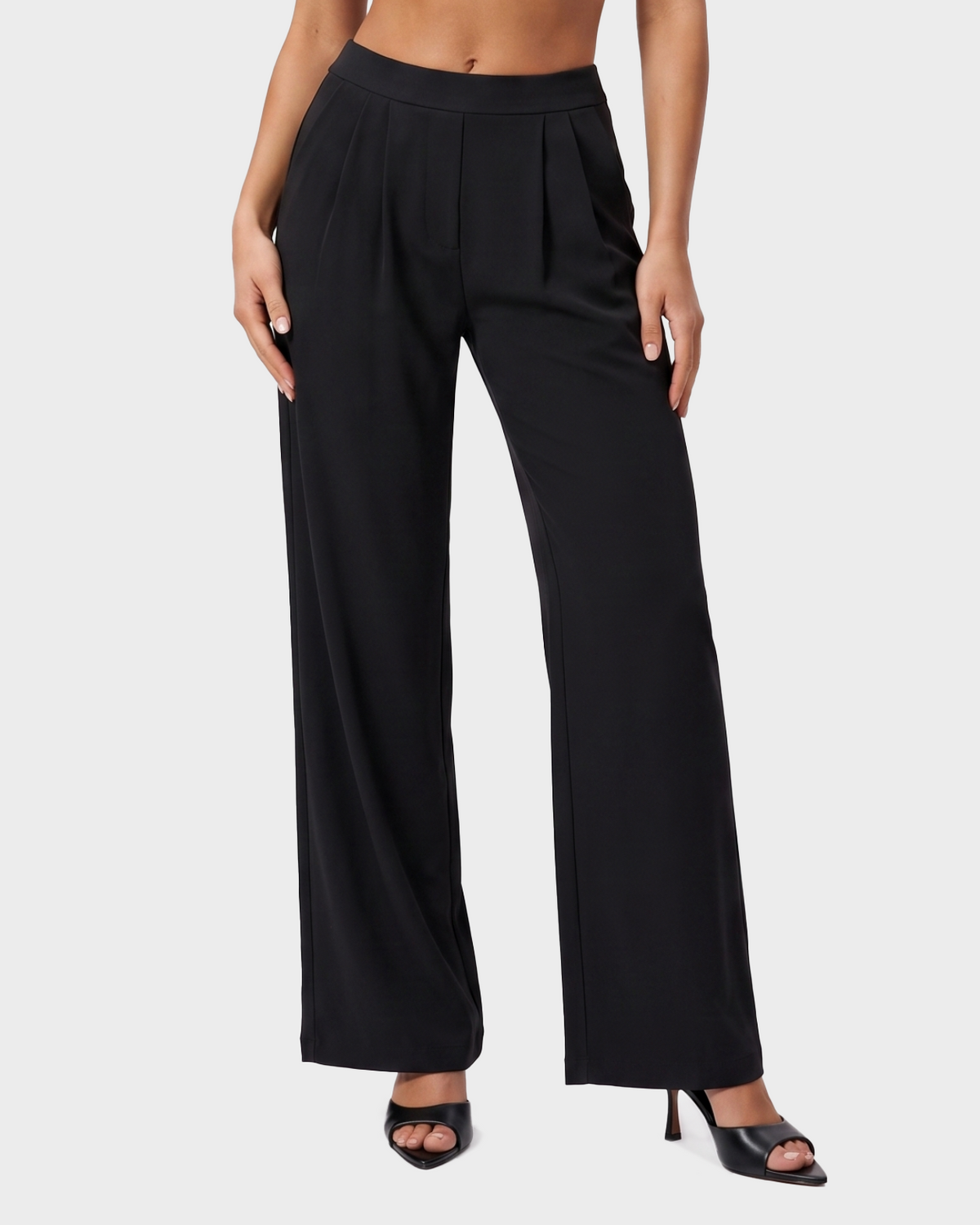 Nola 3/4 Sleeve Top & Straight Leg Pant Set - Black