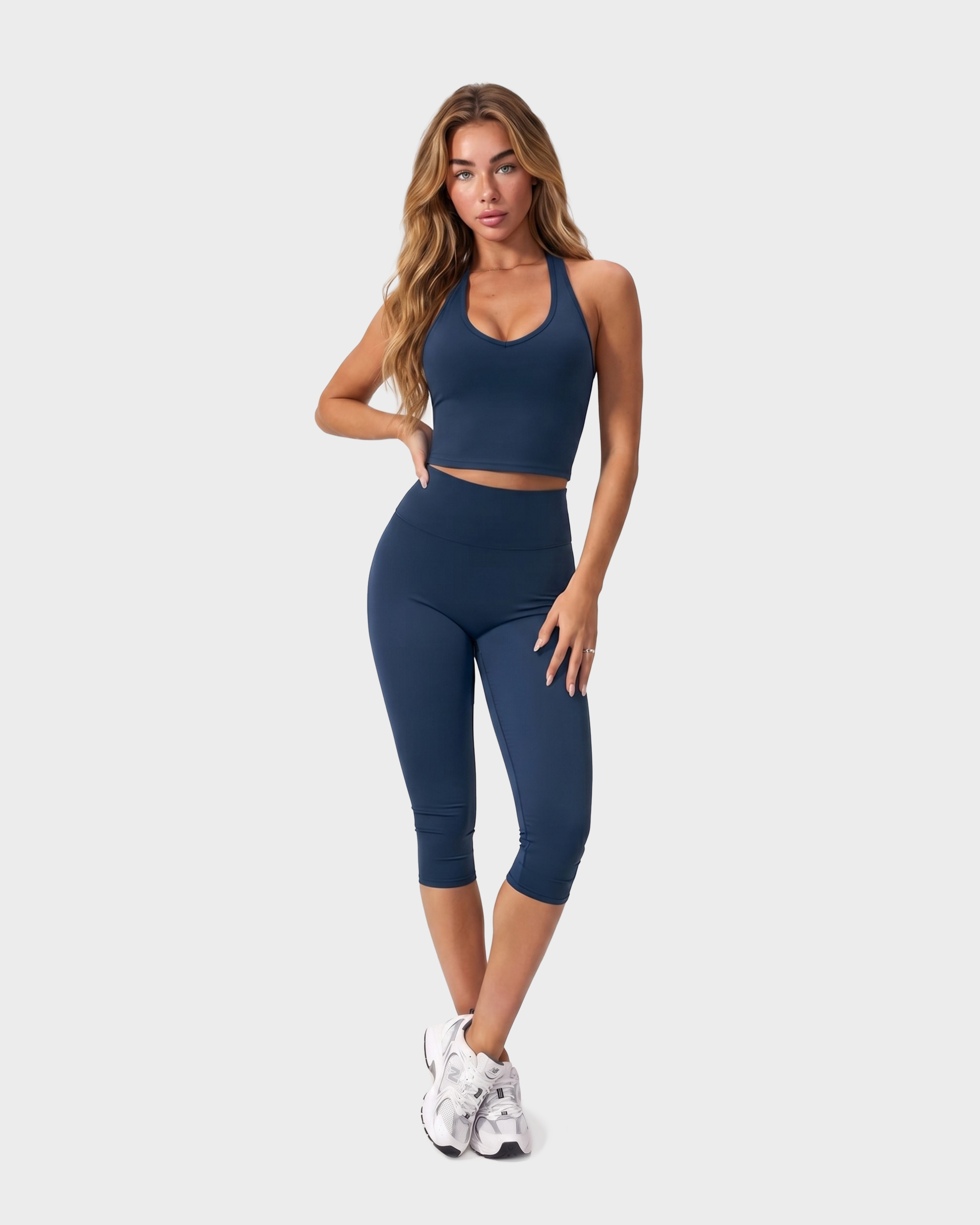 Amelie 3-Piece Capri Set - Navy