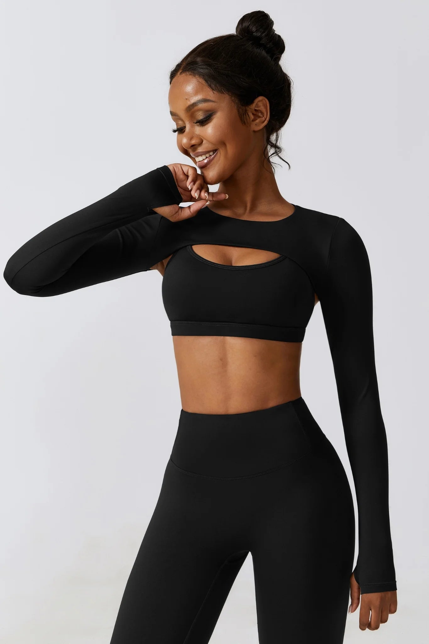 Esme Long Sleeve Shrug Top