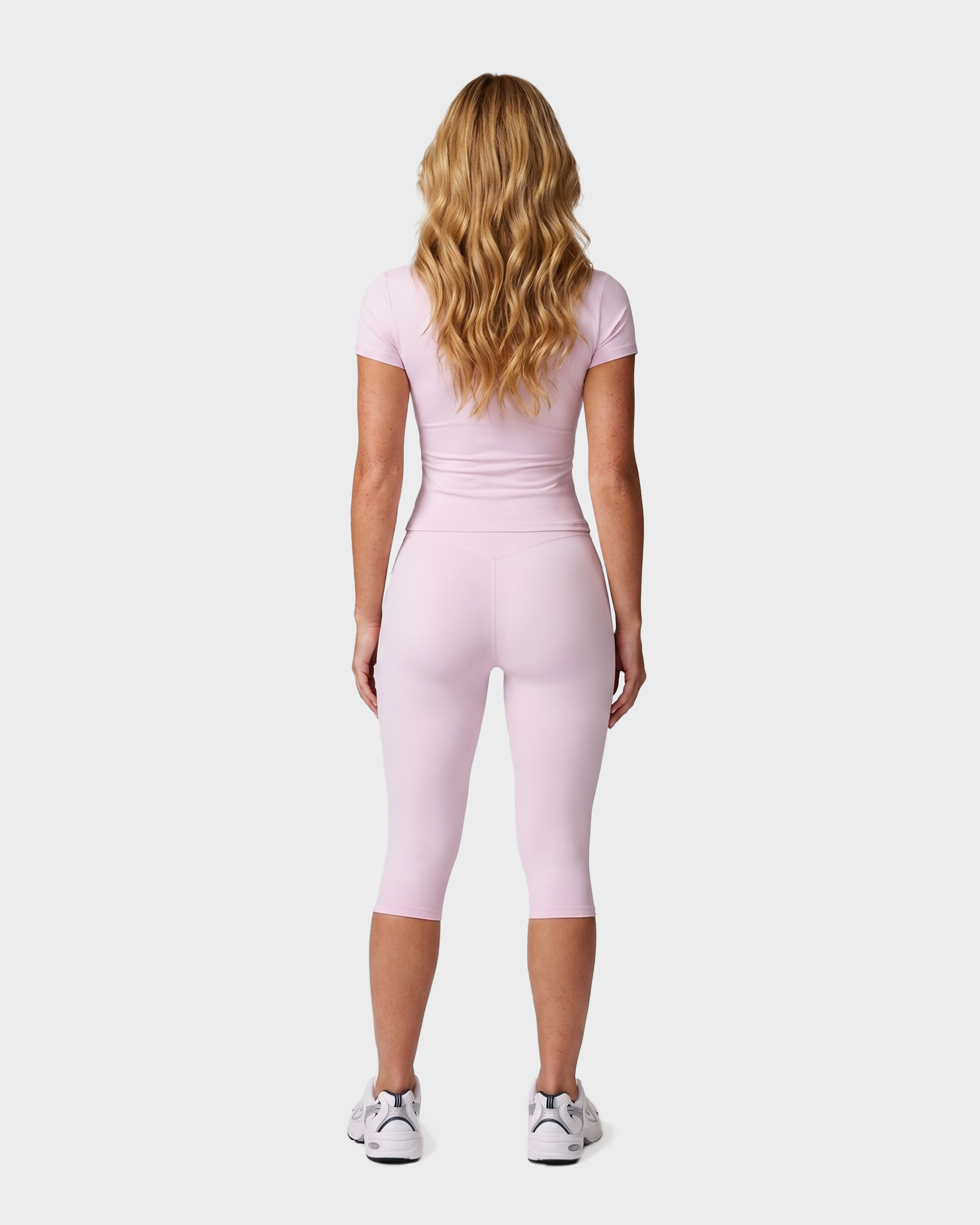 Amelie Tee & Capri Leggings Set - Baby Pink