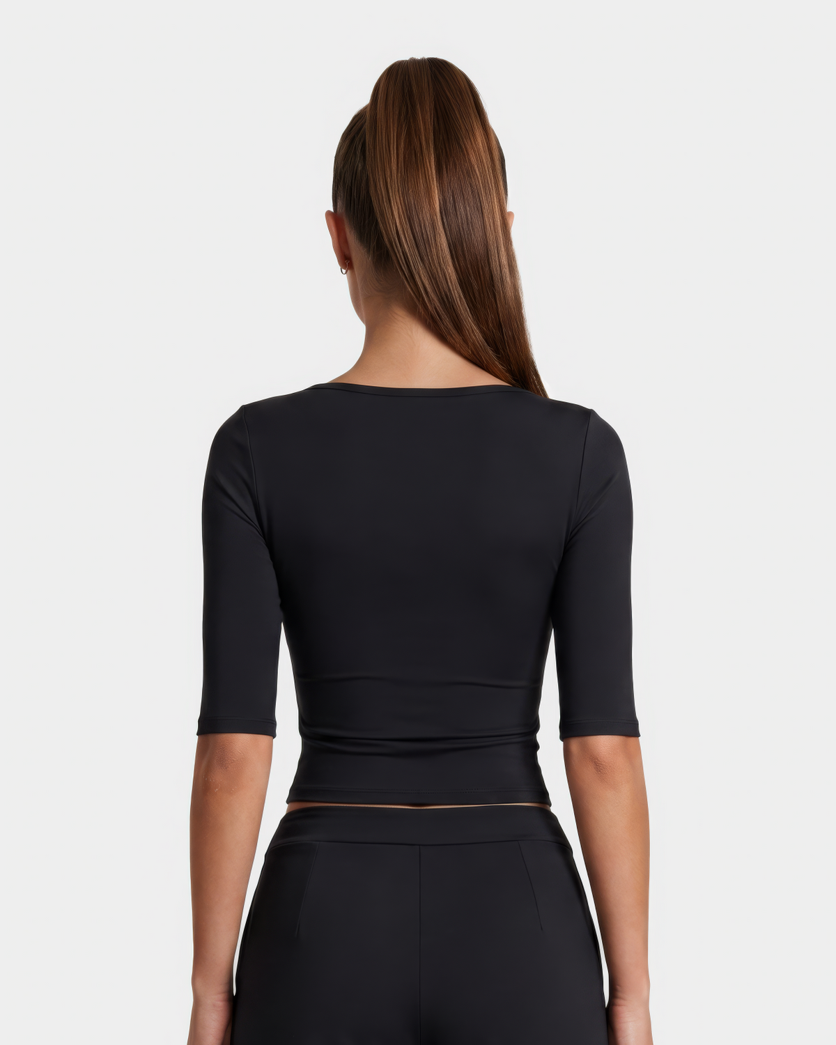 Nola 3/4 Sleeve Top & Shorts Set - Black