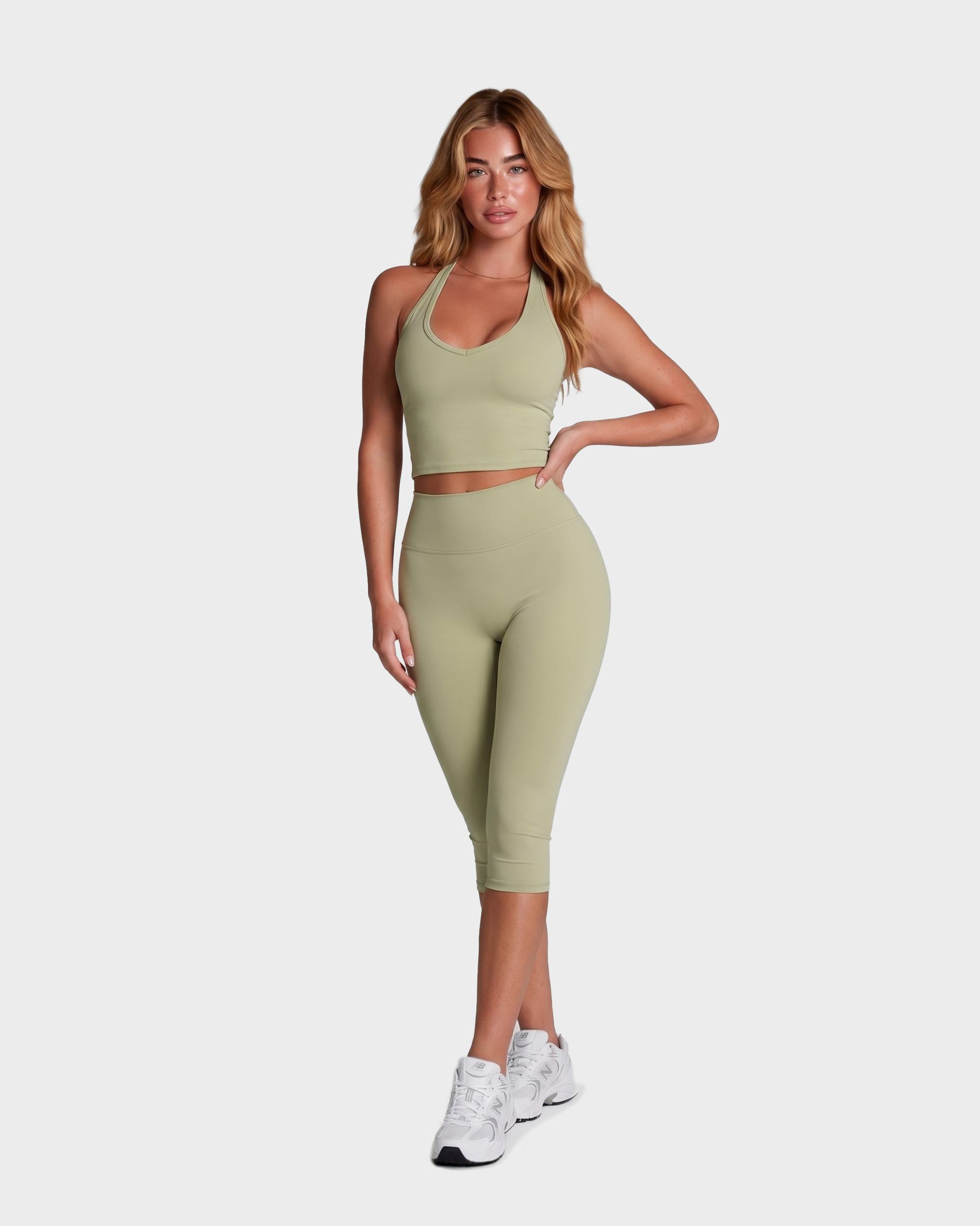 Amelie 3-Piece Capri Set - Sage