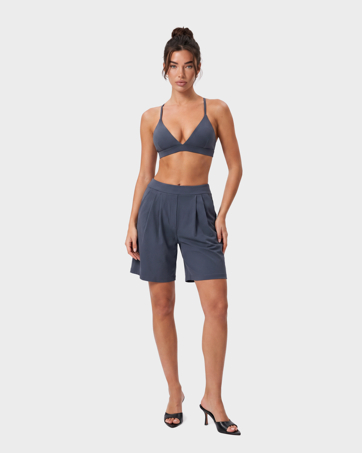 Nola Sports Bra & Shorts Set - Blue