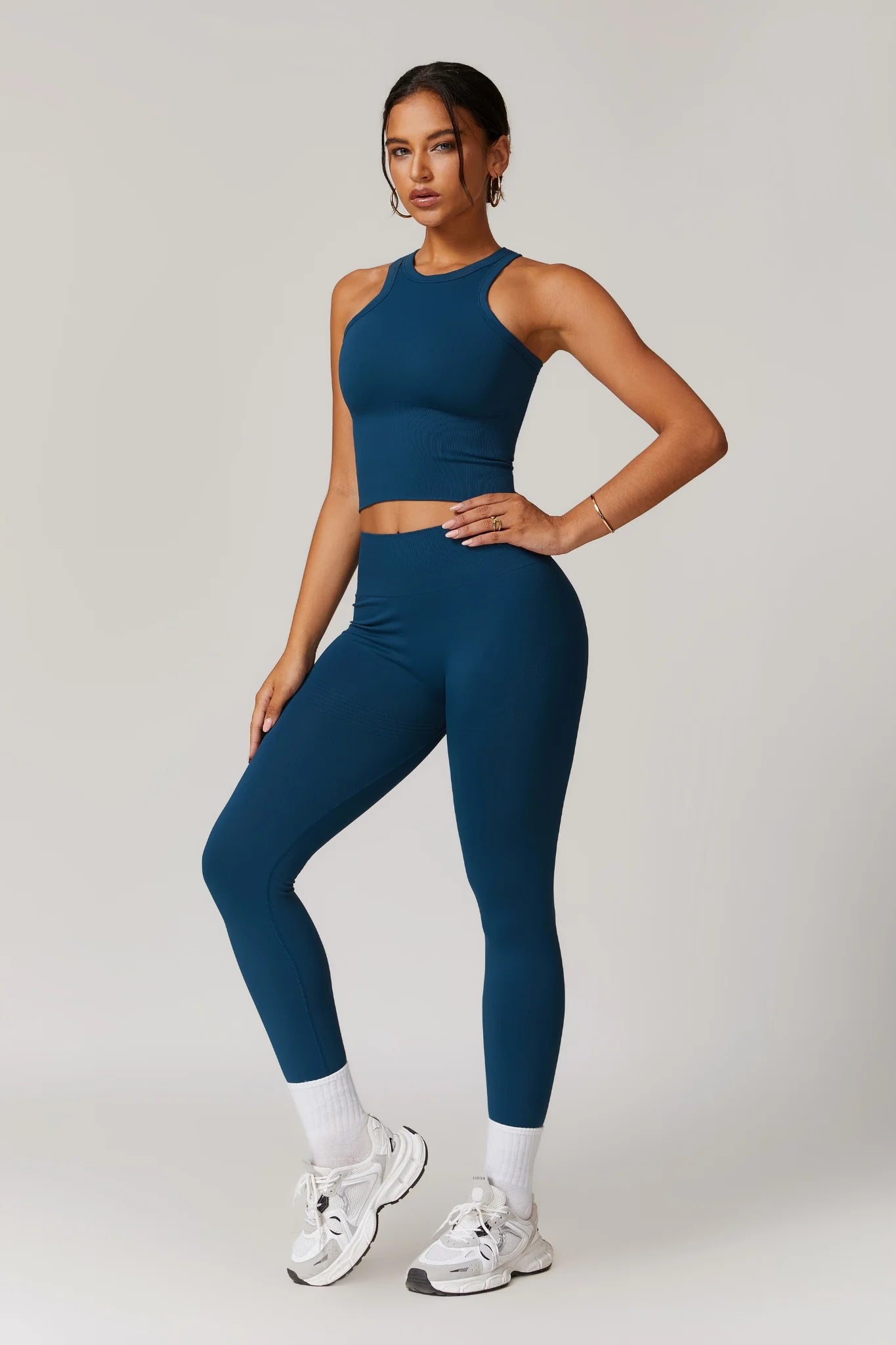 Chloe Racer Top & Leggings Set - Royal Blue
