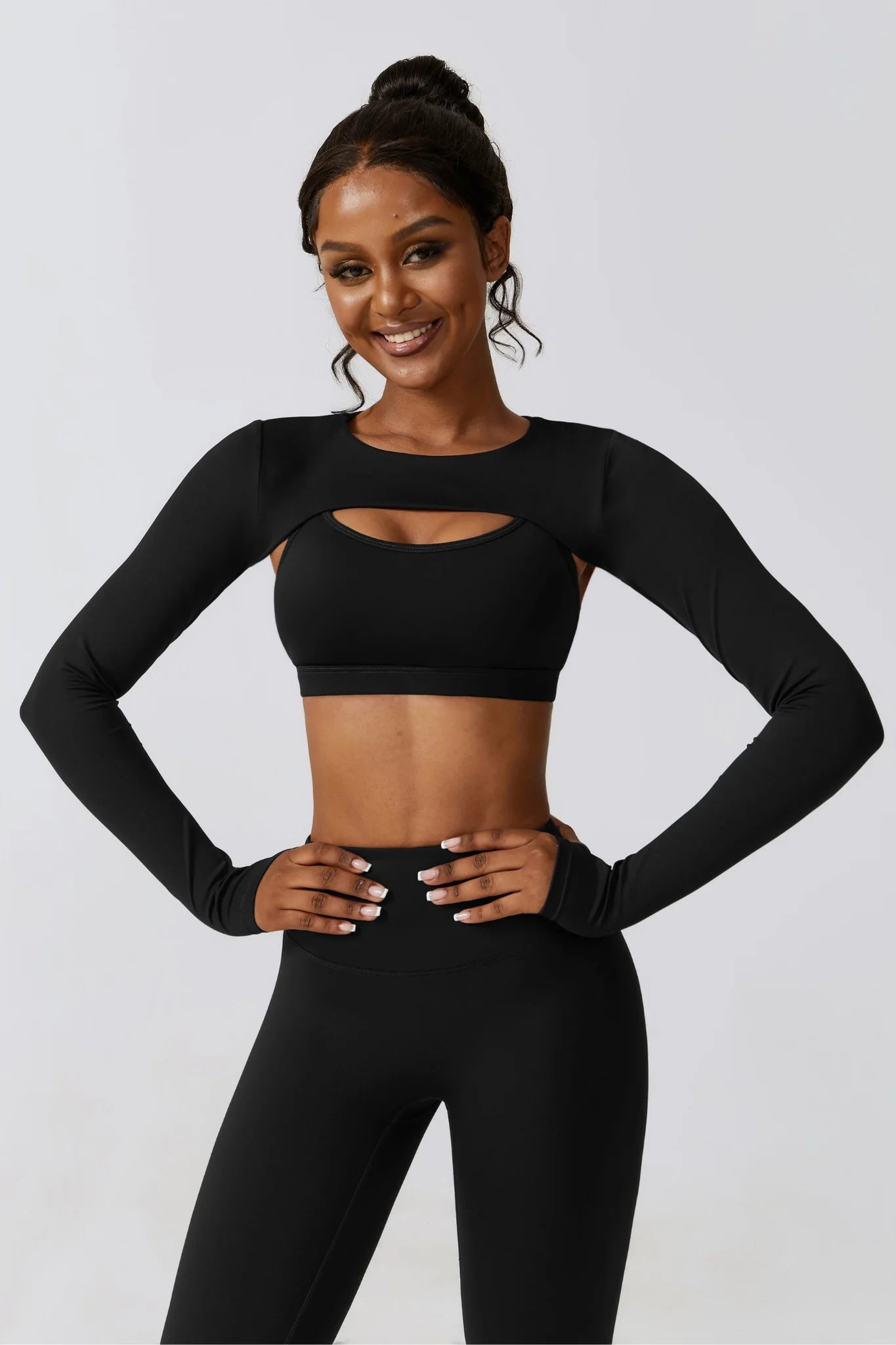 Esme Long Sleeve Shrug Top